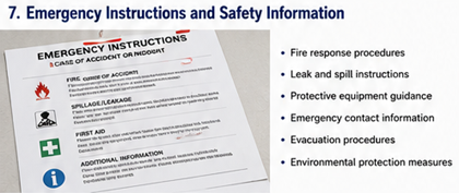 ADR emergency instructions and dangerous goods safety procedures for drivers