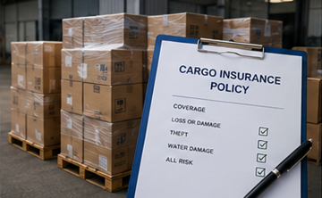 Cargo insurance coverage for pallets containers and transported goods in logistics