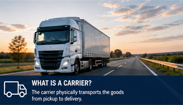 Truck driver transporting goods on European highway logistics delivery