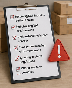 International shipping mistakes involving customs duties VAT and DDP DAP misunderstandings