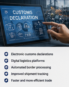 Digital customs systems and electronic logistics platforms in international transport