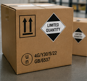 Limited Quantity ADR dangerous goods transport packaging and labels